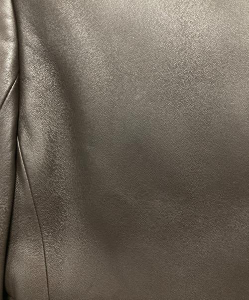 Aquascutum（アクアスキュータム）Aquascutum (アクアスキュータム) レザージャケット ブラウン サイズ:9の古着・服飾アイテム