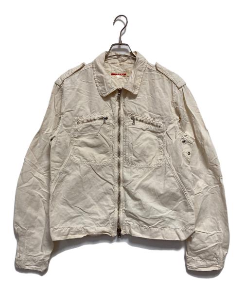 PRADA（プラダ）PRADA (プラダ) ジップブルゾン アイボリー サイズ:XLの古着・服飾アイテム