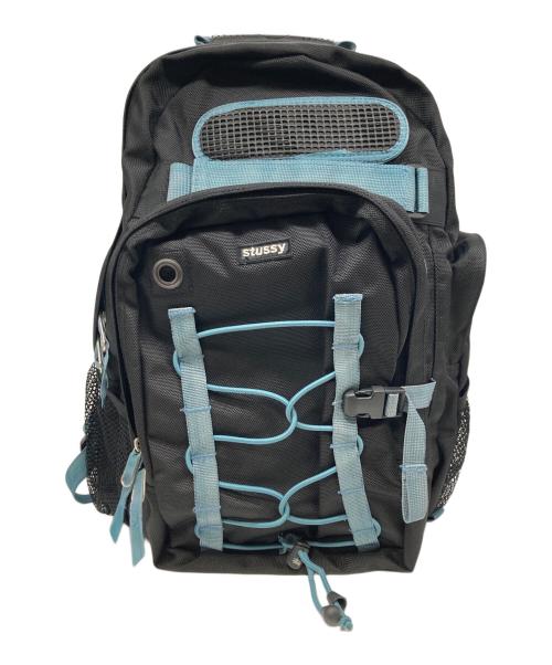 OLD STUSSY（オールドステューシー）OLD STUSSY (オールドステューシー) マルチポケットギミックバックパック ブルー×ブラックの古着・服飾アイテム