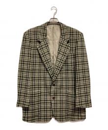 Christian Dior MONSIEUR（クリスチャンディオールムッシュ）の古着「チェックテーラードジャケット」｜カーキ×ベージュ