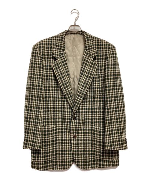 Christian Dior MONSIEUR（クリスチャンディオールムッシュ）Christian Dior MONSIEUR (クリスチャンディオールムッシュ) チェックテーラードジャケット カーキ×ベージュ サイズ:なしの古着・服飾アイテム