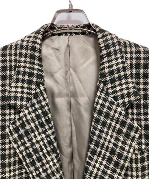Christian Dior MONSIEUR（クリスチャンディオールムッシュ）Christian Dior MONSIEUR (クリスチャンディオールムッシュ) チェックテーラードジャケット カーキ×ベージュ サイズ:なしの古着・服飾アイテム