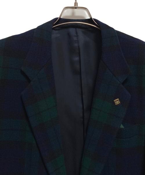 Christian Dior Sports（クリスチャン ディオールスポーツ）Christian Dior Sports (クリスチャン ディオールスポーツ) チェックテーラードジャケット ネイビー×グリーン サイズ:XLの古着・服飾アイテム