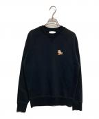 maison kitsuneメゾンキツネ）の古着「CHILLAX FOX PATCH CLASSIC SWEATSHIRT」｜ブラック