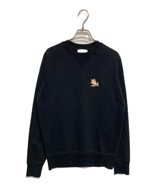 maison kitsune（メゾンキツネ）MAISON KITSUNE (メゾンキツネ) CHILLAX FOX PATCH CLASSIC SWEATSHIRT ブラック サイズ:XSの古着・服飾アイテム