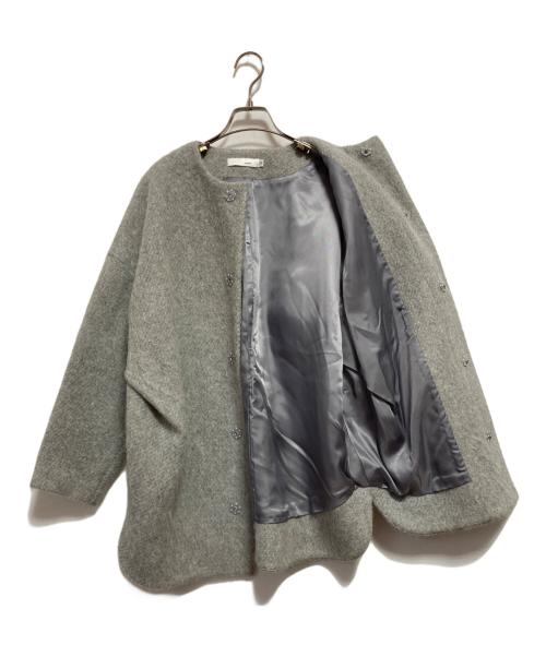 KNOTT（ノット）KNOTT (ノット) ノーカラージャケット グレー サイズ:FREEの古着・服飾アイテム