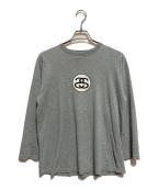 stussyステューシー）の古着「サークルSSロゴカットソー」｜グレー