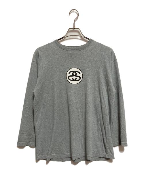 stussy（ステューシー）stussy (ステューシー) サークルSSロゴカットソー グレー サイズ:Mの古着・服飾アイテム