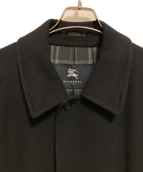 BURBERRY LONDON（バーバリーロンドン）BURBERRY LONDON (バーバリーロンドン) カシミヤアンゴラステンカラーコート ブラック サイズ:94-175-6の古着・服飾アイテム