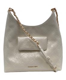 CHARLES & KEITH（チャールズアンドキース）の古着「Duo ドゥオ キルト フロントポケット チェーン ホーボーバッグ」｜ベージュ