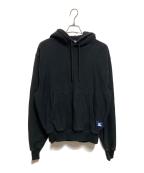 BURBERRYバーバリー）の古着「ロゴワッペンプルオーバーパーカー」｜ブラック