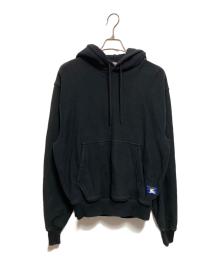BURBERRY（バーバリー）の古着「ロゴワッペンプルオーバーパーカー」｜ブラック