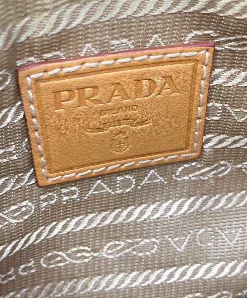 PRADA（プラダ）PRADA (プラダ) ロゴジャガードポーチ ベージュの古着・服飾アイテム
