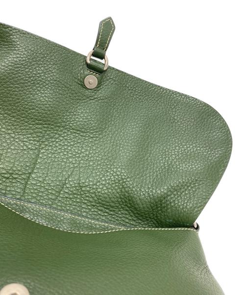 PRADA（プラダ）PRADA (プラダ) レザーワンショルダーバッグ グリーンの古着・服飾アイテム