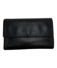 LOUIS VUITTON（ルイ ヴィトン）の古着「3つ折り財布」｜ブラック