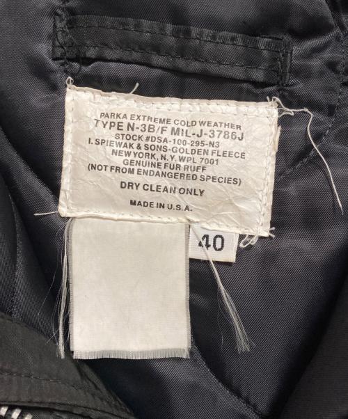 i.spiewak&sons（スピワック）I.SPIEWAK&SONS (スピワック) N-3Bタイプコート ブラック サイズ:40の古着・服飾アイテム