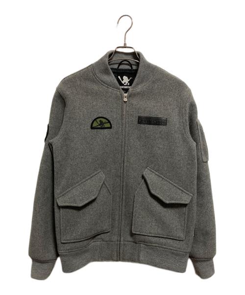 SANTASTIC（サンタスティック）SANTASTIC (サンタスティック) ウールスタジャン グレー サイズ:Lの古着・服飾アイテム