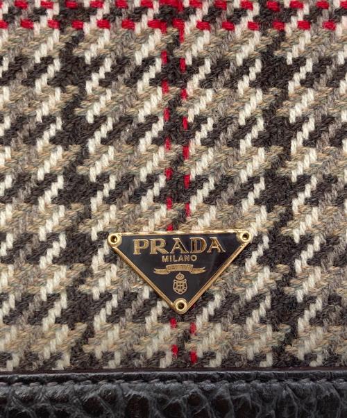 PRADA（プラダ）PRADA (プラダ) ベルリーノ・トリムヴィンテージバッグ ブラウンの古着・服飾アイテム