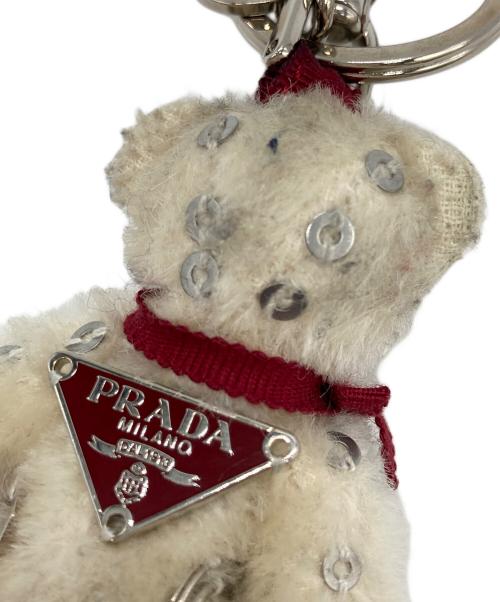 PRADA（プラダ）PRADA (プラダ) テディベアキーリングホルダー ベージュの古着・服飾アイテム