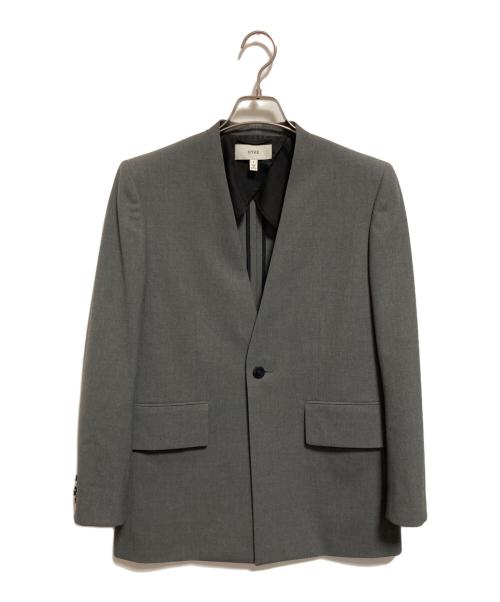 HYKE（ハイク）HYKE (ハイク) ノーカラージャケット グレー サイズ:1の古着・服飾アイテム