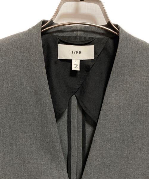 HYKE（ハイク）HYKE (ハイク) ノーカラージャケット グレー サイズ:1の古着・服飾アイテム