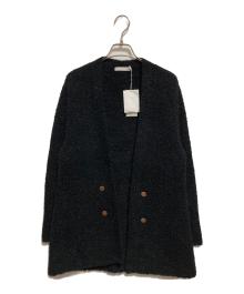 icB（アイシービー）の古着「ペーパーモールブレンド ニットジャケット」｜ブラック