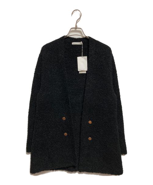 icB（アイシービー）icB (アイシービー) ペーパーモールブレンド ニットジャケット ブラック サイズ:S 未使用品の古着・服飾アイテム
