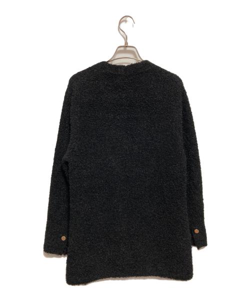 icB（アイシービー）icB (アイシービー) ペーパーモールブレンド ニットジャケット ブラック サイズ:S 未使用品の古着・服飾アイテム