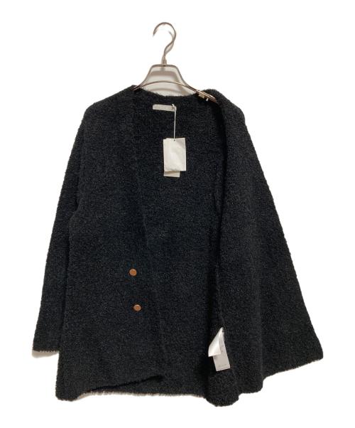 icB（アイシービー）icB (アイシービー) ペーパーモールブレンド ニットジャケット ブラック サイズ:S 未使用品の古着・服飾アイテム