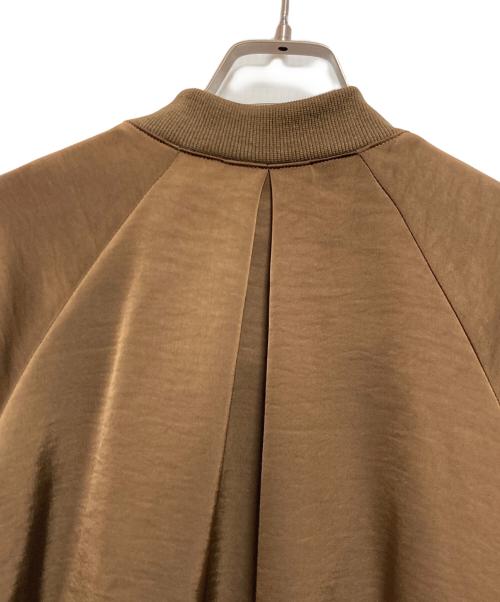 chignon（シニヨン）chignon (シニヨン) サテン ボリューム ブルゾン ブラウン サイズ:FREEの古着・服飾アイテム