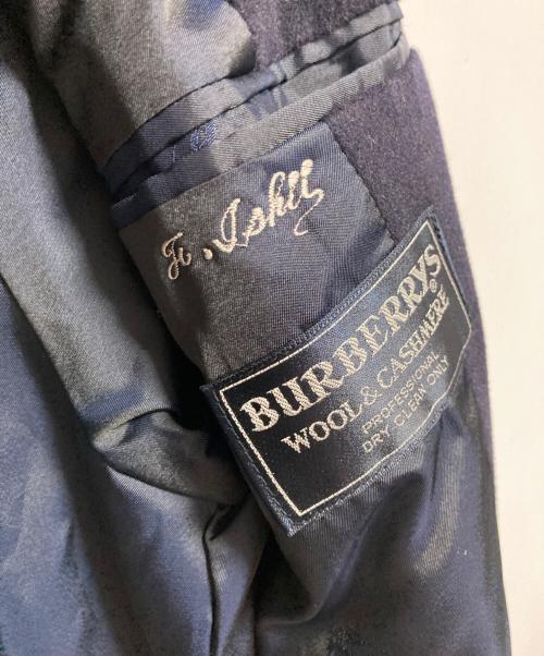 Burberry's（バーバリーズ）Burberry's (バーバリーズ) カシミヤ混ステンカラーコート ネイビー サイズ:170の古着・服飾アイテム