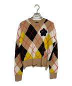 MARC JACOBSマークジェイコブス）の古着「プレッピー デイジー アーガイル クルーネック」｜ブラウン×ホワイト