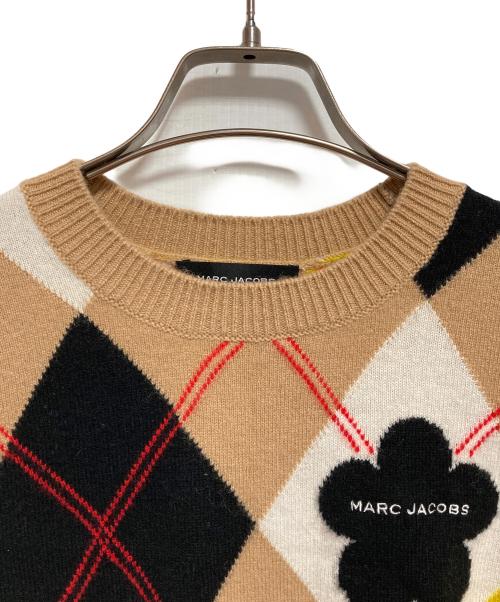 MARC JACOBS（マークジェイコブス）MARC JACOBS (マークジェイコブス) プレッピー デイジー アーガイル クルーネック ブラウン×ホワイト サイズ:Sの古着・服飾アイテム