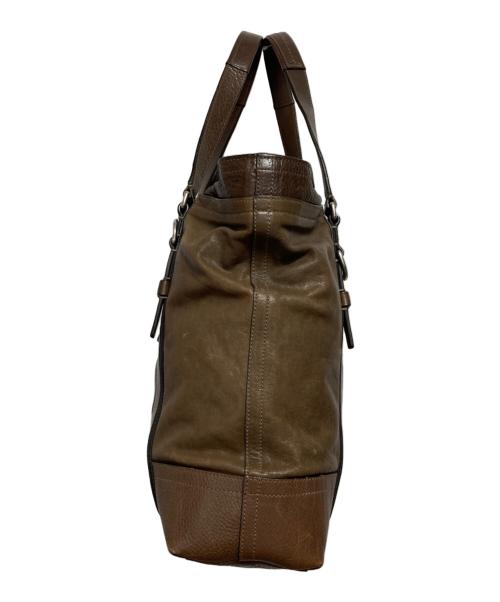 COACH（コーチ）COACH (コーチ) レザートートバッグ ブラウンの古着・服飾アイテム