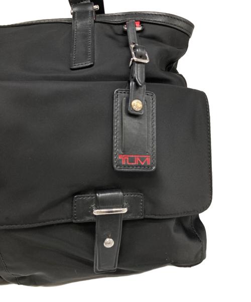 TUMI（トゥミ）TUMI (トゥミ) レザーハンドルナイロントートバッグ ブラックの古着・服飾アイテム