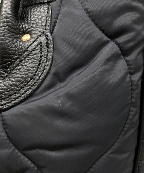 YOUNG & OLSEN The DRYGOODS STORE（ヤングアンドオルセン ザ ドライグッズストア）YOUNG & OLSEN The DRYGOODS STORE (ヤングアンドオルセン ザ ドライグッズストア) green label relaxing (グリーンレーベルリラクシング) 別注キルティングトートバッグ ブラックの古着・服飾アイテム