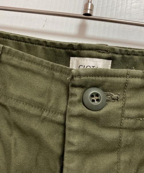 CIOTA（シオタ）CIOTA (シオタ) 別注スビンコットンバックサテンベイカーパンツ オリーブ サイズ:6の古着・服飾アイテム
