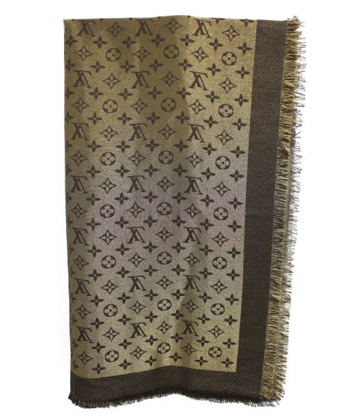 LOUIS VUITTON（ルイ ヴィトン）LOUIS VUITTON (ルイヴィトン) ショール・モノグラムシャイン ゴールド サイズ:- M75122の古着・服飾アイテム