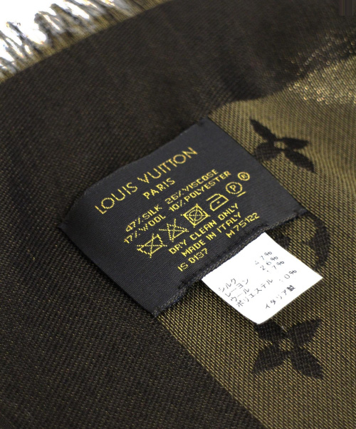 LOUIS VUITTON（ルイ ヴィトン）LOUIS VUITTON (ルイヴィトン) ショール・モノグラムシャイン ゴールド サイズ:- M75122の古着・服飾アイテム