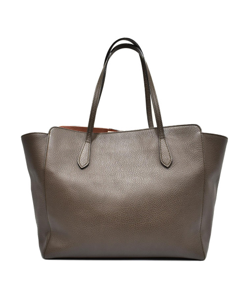 GUCCI（グッチ）GUCCI (グッチ) スウィングラージトートバッグ グレー×ピンク サイズ:下記参照 354397 498879の古着・服飾アイテム