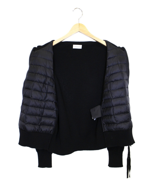 MONCLER（モンクレール）MONCLER (モンクレール) マグリオントリコアラカーディガン ブラック サイズ:L 2019SS MAGLIONE TRICOT ALLA COREANAの古着・服飾アイテム