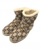 GUCCIグッチ）の古着「ホースビットムートショートブーツ」｜ブラウン