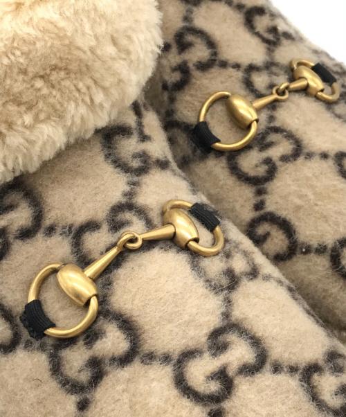 GUCCI（グッチ）GUCCI (グッチ) ホースビットムートショートブーツ ブラウン サイズ:下記参照（28cm相当）の古着・服飾アイテム