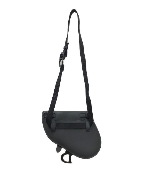 Christian Dior（クリスチャン ディオール）Christian Dior (クリスチャン ディオール) カーフスキンサドルポーチ ブラック サイズ:下記参照の古着・服飾アイテム