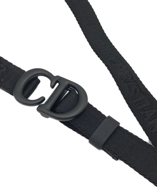 Christian Dior（クリスチャン ディオール）Christian Dior (クリスチャン ディオール) カーフスキンサドルポーチ ブラック サイズ:下記参照の古着・服飾アイテム