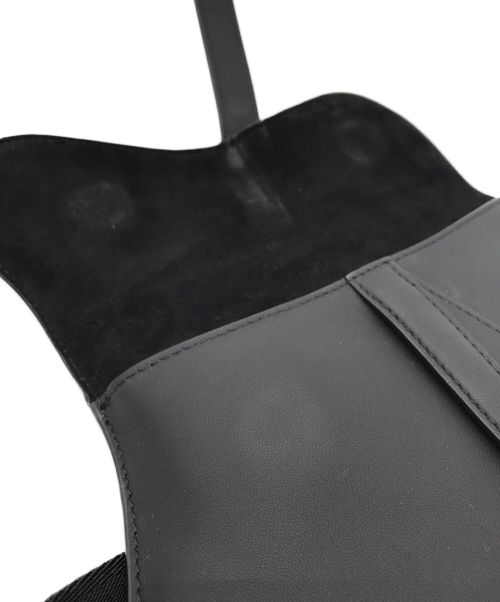 Christian Dior（クリスチャン ディオール）Christian Dior (クリスチャン ディオール) カーフスキンサドルポーチ ブラック サイズ:下記参照の古着・服飾アイテム