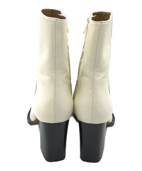 OE（オーエ）OE (オーエ) LEATHER SHORT BOOTS アイボリー サイズ:38の古着・服飾アイテム