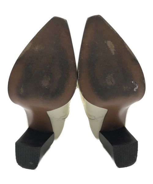 OE（オーエ）OE (オーエ) LEATHER SHORT BOOTS アイボリー サイズ:38の古着・服飾アイテム