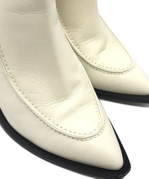 OE（オーエ）OE (オーエ) LEATHER SHORT BOOTS アイボリー サイズ:38の古着・服飾アイテム