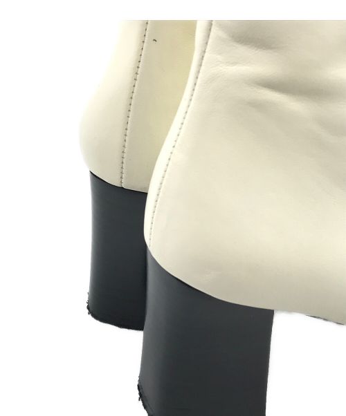 OE（オーエ）OE (オーエ) LEATHER SHORT BOOTS アイボリー サイズ:38の古着・服飾アイテム